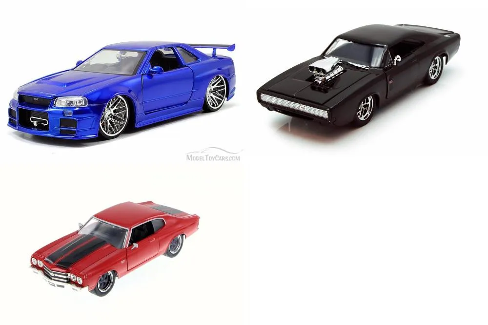 44793 fast and furious diecast cars 3 pack classic collection
