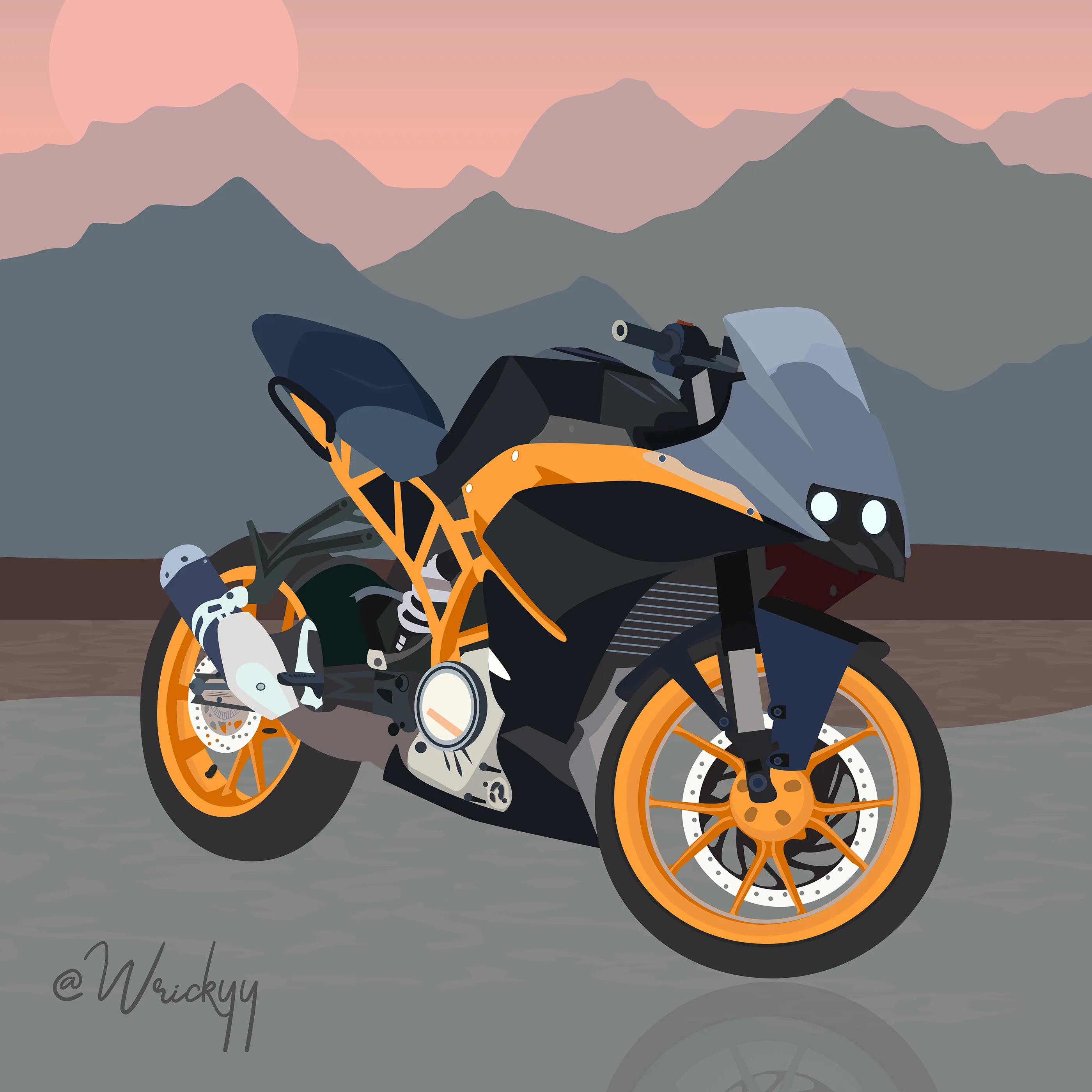 44894 ktm rc 390 diecast model paint