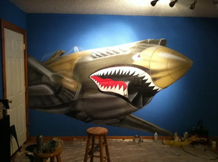 44961 diecast airplane wall display 2